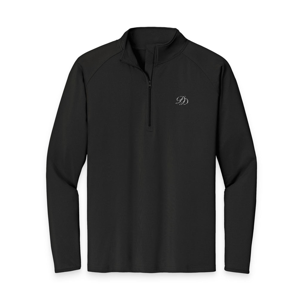 Embroidered Men's Sport Stretch Quarter Zip Pullover Performance Top