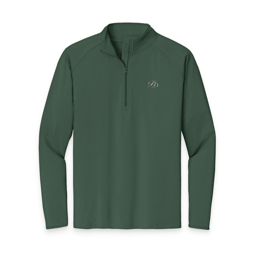 Embroidered Men's Sport Stretch Quarter Zip Pullover Performance Top