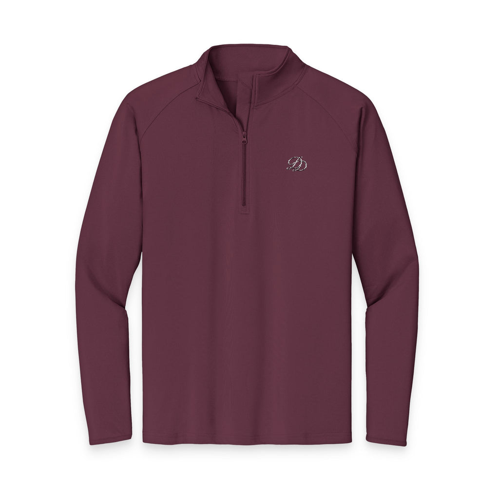 Embroidered Men's Sport Stretch Quarter Zip Pullover Performance Top